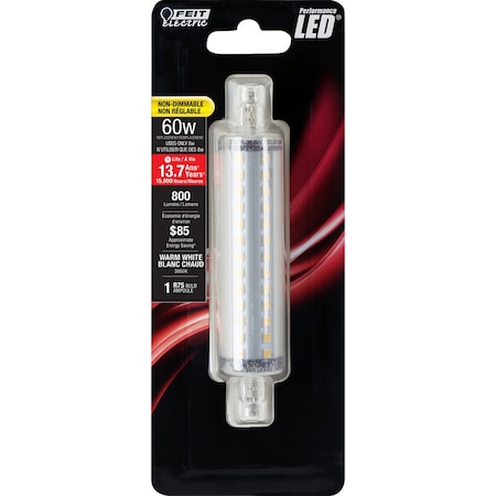 Feit Electric Feit R7S R7 LED Bulb Warm White 60 Watt Equivalence 1 pk BPJ118/LED